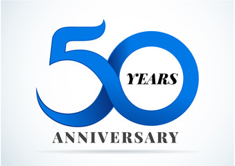 Wall Mural - 50 Years Anniversary,anniversary emblems 50 in anniversary concept template design