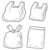 Fototapeta Dinusie - vector set of plastic bag