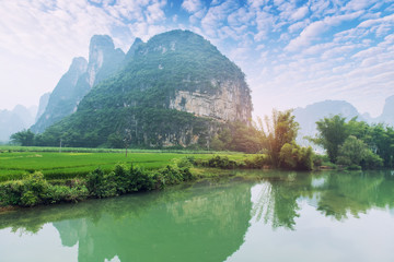 Wall Mural - landscape in Yangshuo Guilin, China