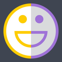 Wall Mural - Smiley emoticon icon or happy smiling face