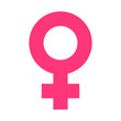 Female sex symbol vector icon in flat style. Women gender illustration on white isolated background. Girl masculine business concept.