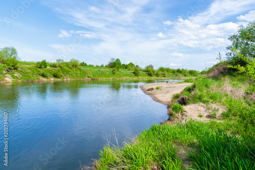 View Of Vistula River In Countryside Landscape During Spring