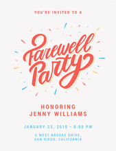 Farewell Party Invitation.
