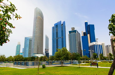 Canvas Print - Abu Dhabi cityscape view from the promeade