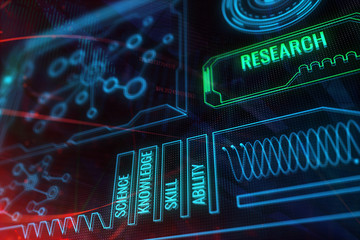 Wall Mural - technology, future, media and innovation concept