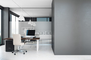 Sticker - Contemporary office interior with copyspace