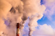 © Stanislav Ostranitsa - Pipe thermal power plant with white smoke