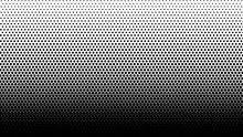 Gradient Halftone Dots Background Vector Illustration. Black White Dots Halftone Texture. Pop Art Black White Halftone Pattern. Background Of Art. AI10