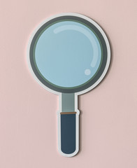 Wall Mural - Magnifying glass search icon isolated