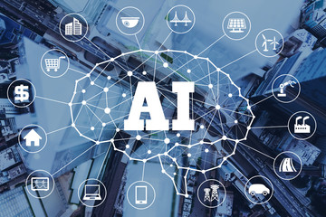 Aufkleber - AI(Artificial Intelligence) concept.