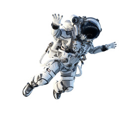 Wall Mural - Astronaut on white. Mixed media