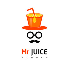 Mr Juice Logo, Orange Juice Icon