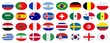 Football. 2018. Flags of participating teams 