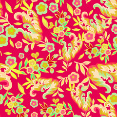 Chinese floral pattern.