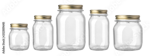 empty glass jar isolated Tableau sur Toile