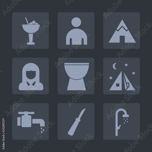 Premium Set Of Fill Icons Such As Nature Cocktail Tap Bar