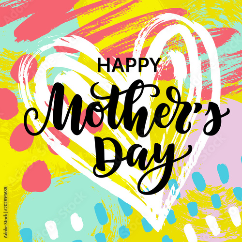 Vector Illustration Happy Mother S Day Card Design With Doodle