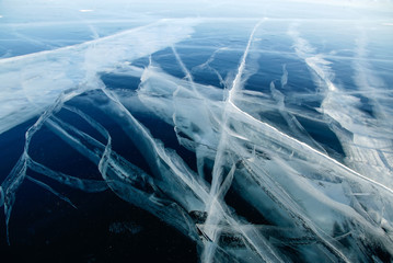 Wall Mural - Baikal Frozen Lake in the winter, Russia