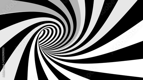 Fotomural Hypnotic spiral illusion 3D rendering