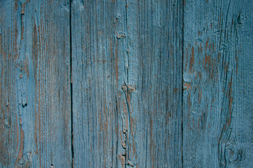 Wall Mural - Old blue wooden texture. Wooden material surface background. Vintage grunge wood