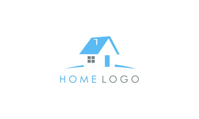 Wall Mural - blue home logo