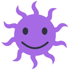 Sticker - Violettes Sonnen Emoticon