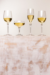 champagne glasses