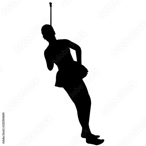 Baton Twirling Silhouette Girls Baton Twirling Clipart Female
