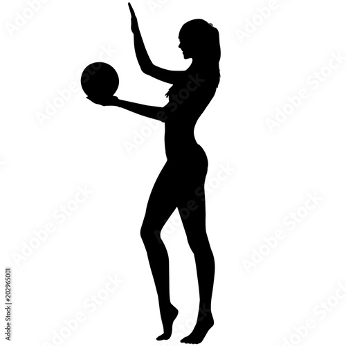 Woman Beach Volleyball Silhouette Female Beach Volleyball Clipart