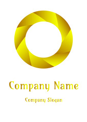 Geometric company logo, Circle  Sand of gold