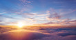 Leinwandbild Motiv Beautiful sunset sky above clouds