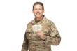 © Straight8Stock - U.S. Army Soldier, Sergeant. Isolated with cash in hand.