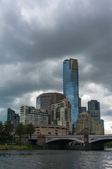 Sticker - Melbourne cityscape with Princess bridge