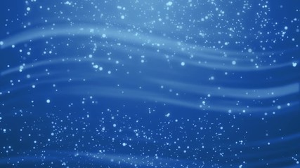 Wall Mural - Simple blue glitter particle background with wind effect