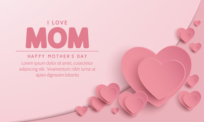  happy mother's day banner vector design