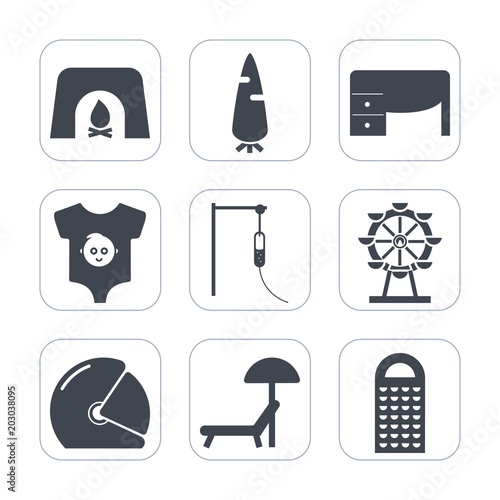 Premium Fill Icons Set On White Background Such As Child