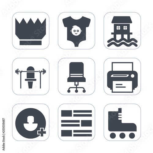 Premium Fill Icons Set On White Background Such As Vessel Add