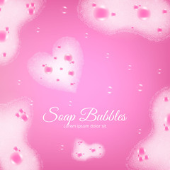 Canvas Print - Soap Bubbles Realistic Background