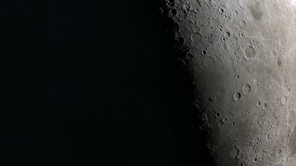 Wall Mural - camera flies around a craters in the moon finishing in full moon image. elements of this image furni