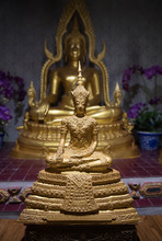 Golden Buddha Statue In Temple