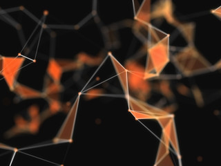 abstract futuristic background. blockchain technology and cryptocurrency. web design element. virtua