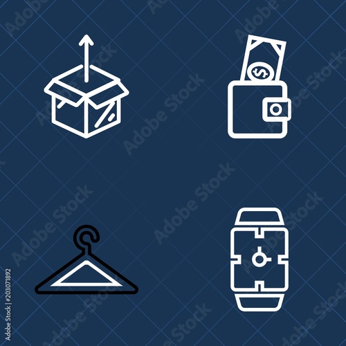 Premium Set Of Outline Vector Icons Such As Hanger Dollar Hang