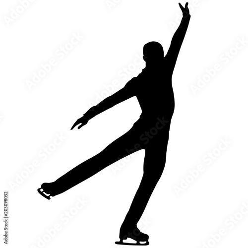 Download Man Figure skating silhouette, Male Figure skating clipart, Boy sports vector, Boys Svg, png ...