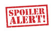 Vector illustration of the word Spoiler Alert in red ink stamp