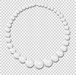 Pearl necklace on transparent background, stock illustration vector