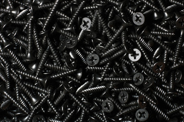 Sticker - Background texture with screws. Roofing screws.