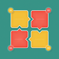 Wall Mural - Vector infographic template for diagram, graph, presentation and chart. Business concept with 4 options, parts, steps or processes