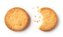 Butter Cookies On White Background