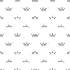 Wall Mural - Medieval crown pattern vector seamless repeating for any web design