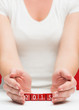 © vectorfusionart - Hands presenting  against red background